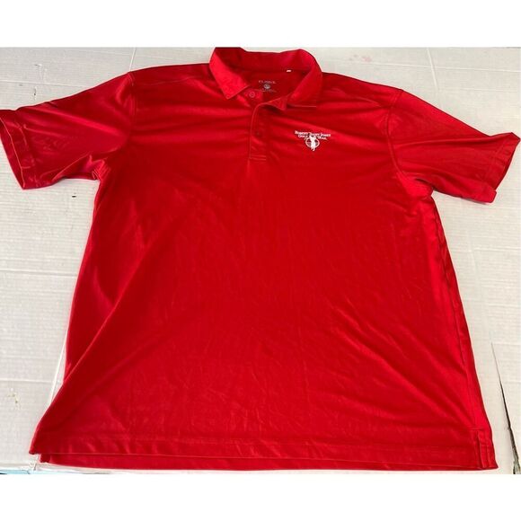 Men's Polo Shirt CLIQUE Classic Three Button MOISTURE CONTROL XL Red Robert Tren - Picture 1 of 6